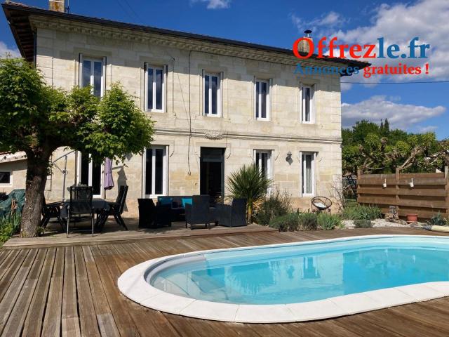 Maison pierre 202m2, piscine, sur 1500m2 de terrain