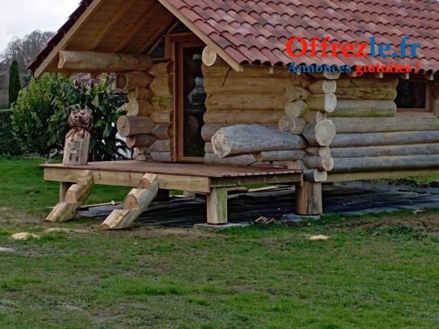 Vente ce chalet 20 M2, sans permis de construire ni dalle béton.