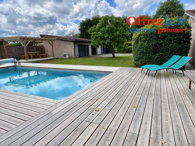 Maison 168m2, garage triple 70m2, piscine, sur terrain de 2054m2
