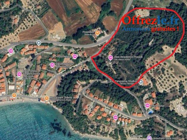 Terrain 21800m2 constructible a 150 mètres de la plage